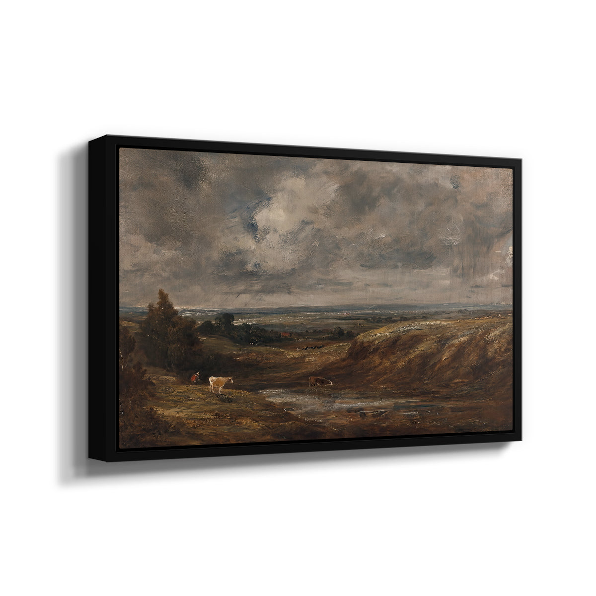 Hampstead Heath, 1825 - Floater Framed Canvas Print