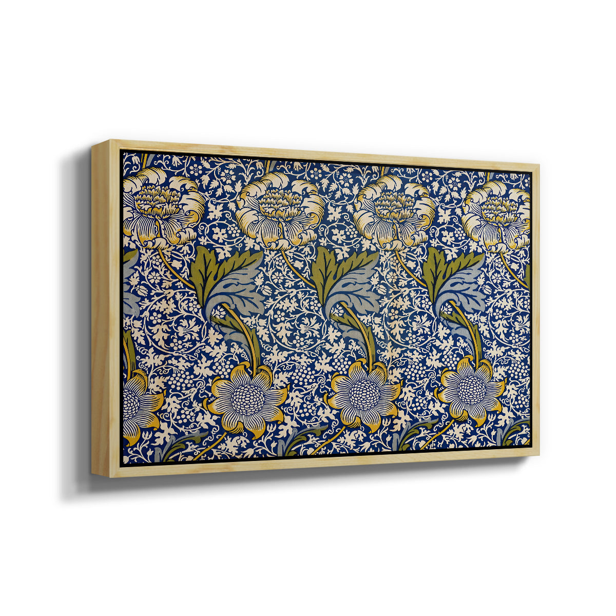 Kennet - Indigo/Gold, 1883 - Floater Framed Canvas Print