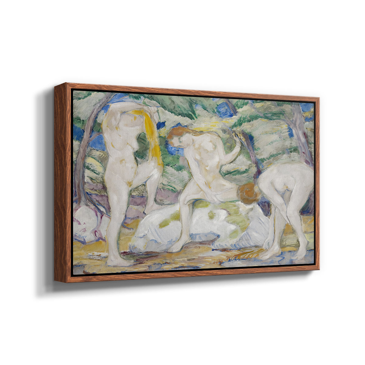 Bathing Women, 1910 - Floater Framed Canvas Print