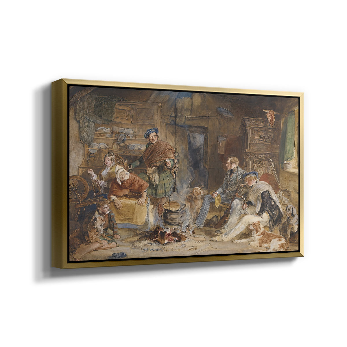 Highland Hospitality, 1832 - Floater Framed Canvas Print