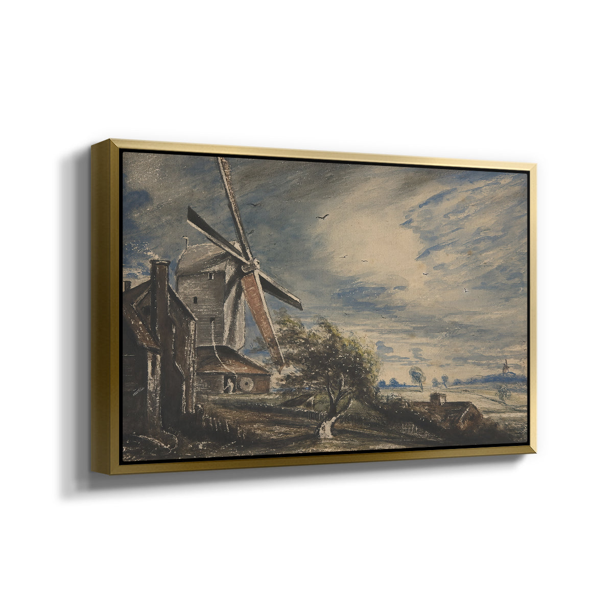 A Mill Near Colchester, c. 1833 - Floater Framed Canvas Print