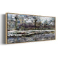Snow in Vétheuil - Floater Framed Canvas Print