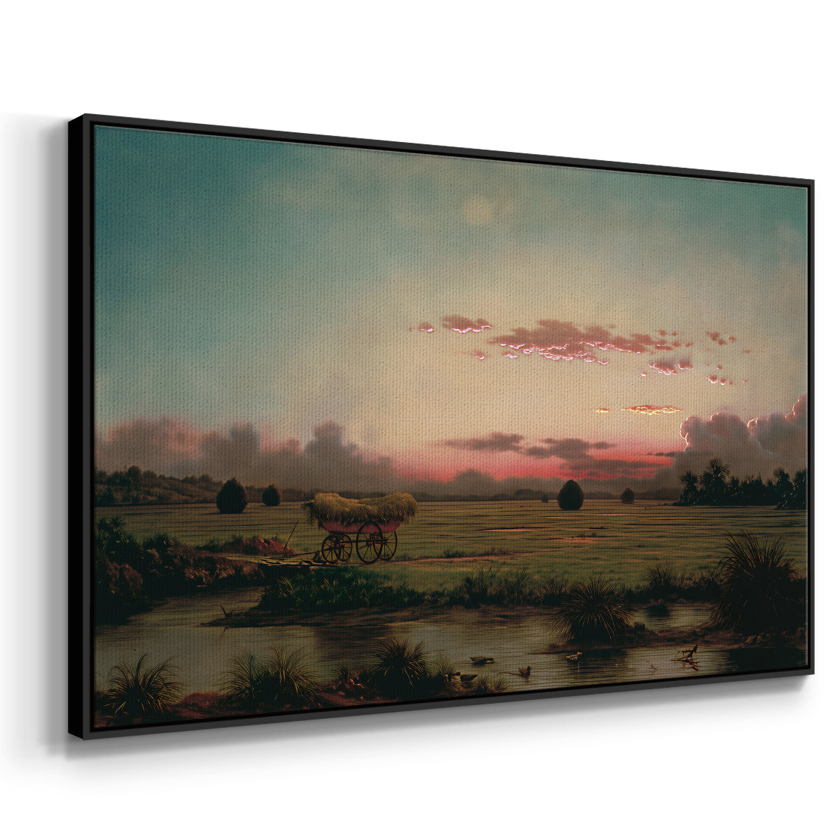The Marshes at Rhode Island, 1866 - Floater Framed Canvas Print