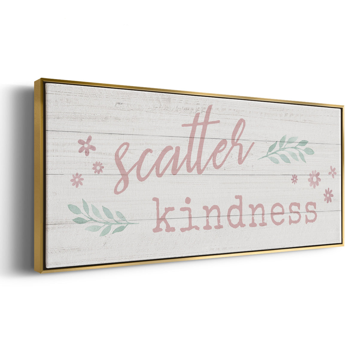 Scatter Kindness - Floater Framed Canvas Print
