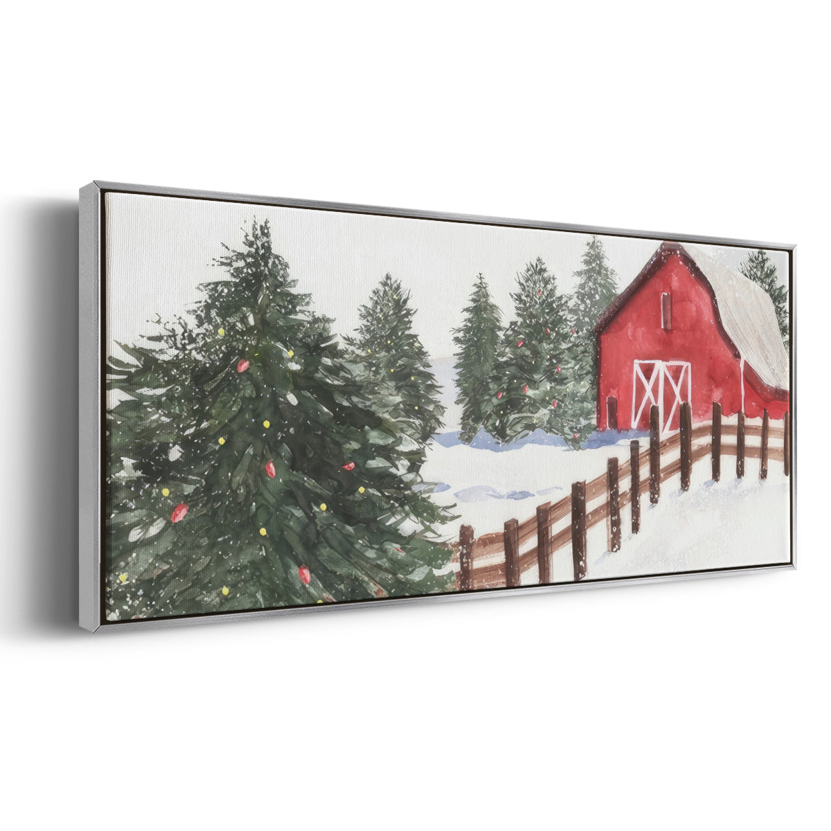 Christmas Time VI - Floater Framed Canvas Print