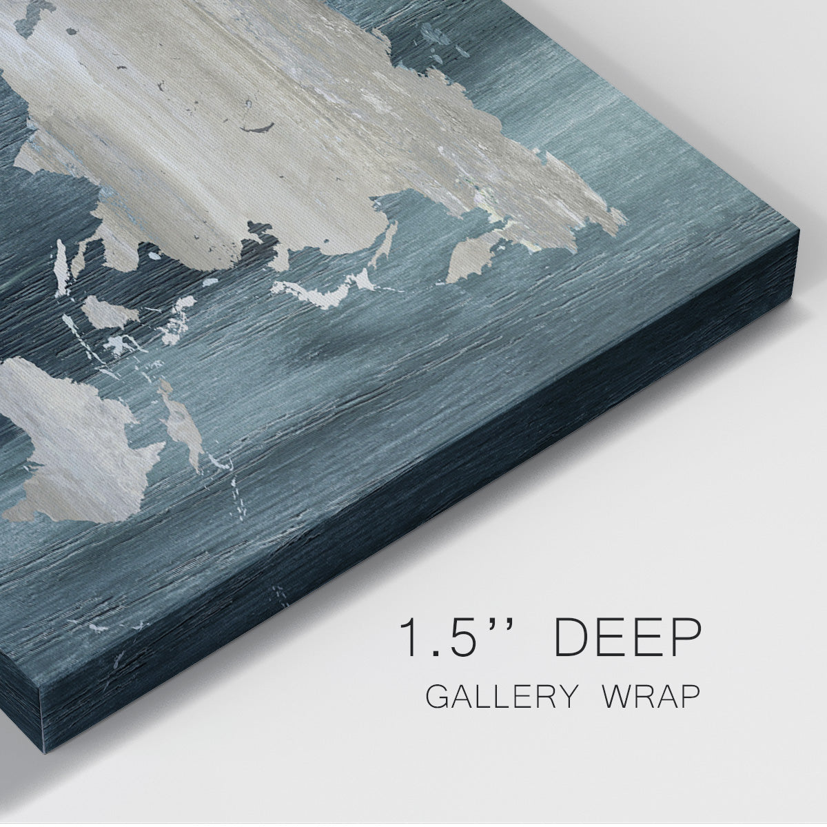 Navy World Map - Canvas Art Print