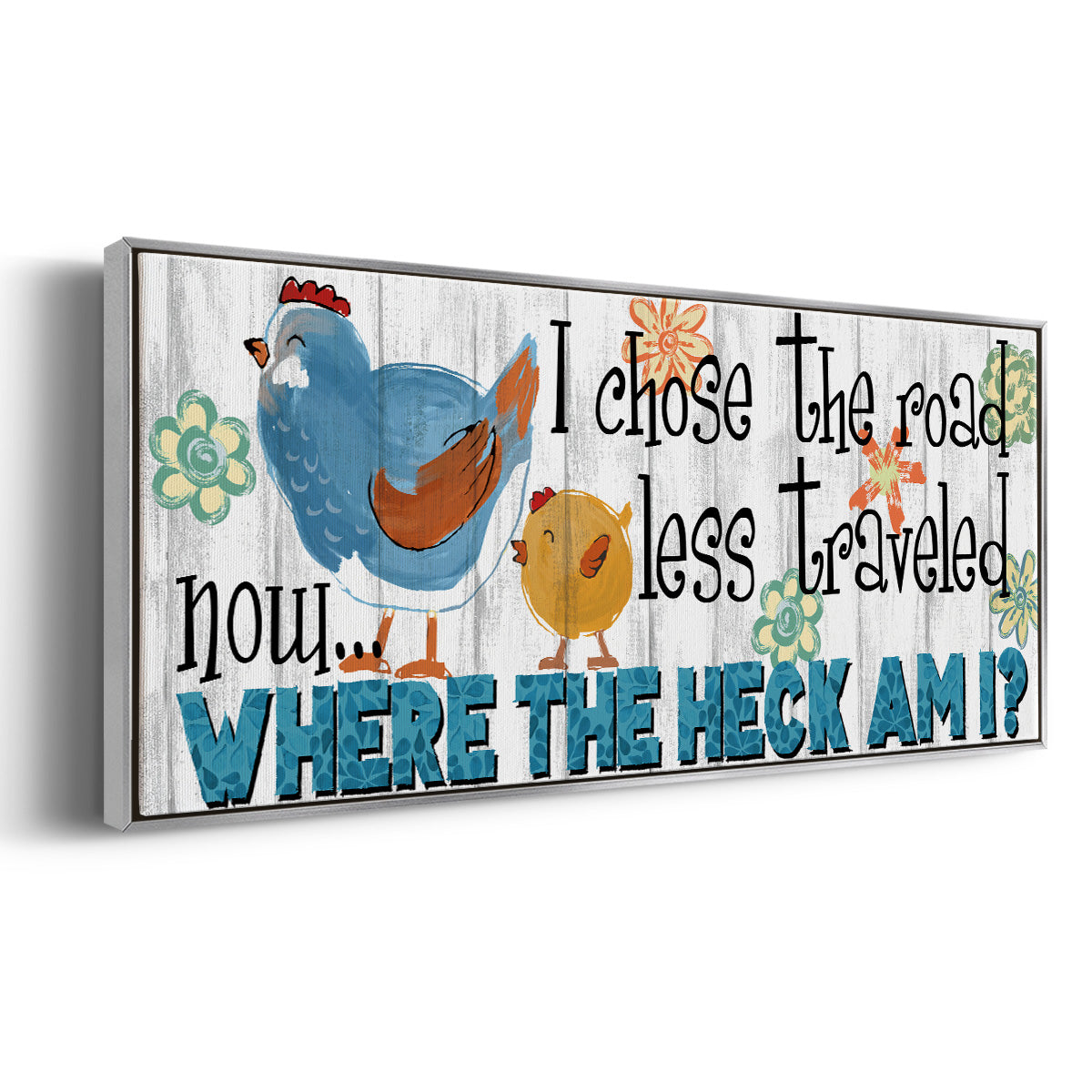 The Road Less - Floater Framed Canvas Print