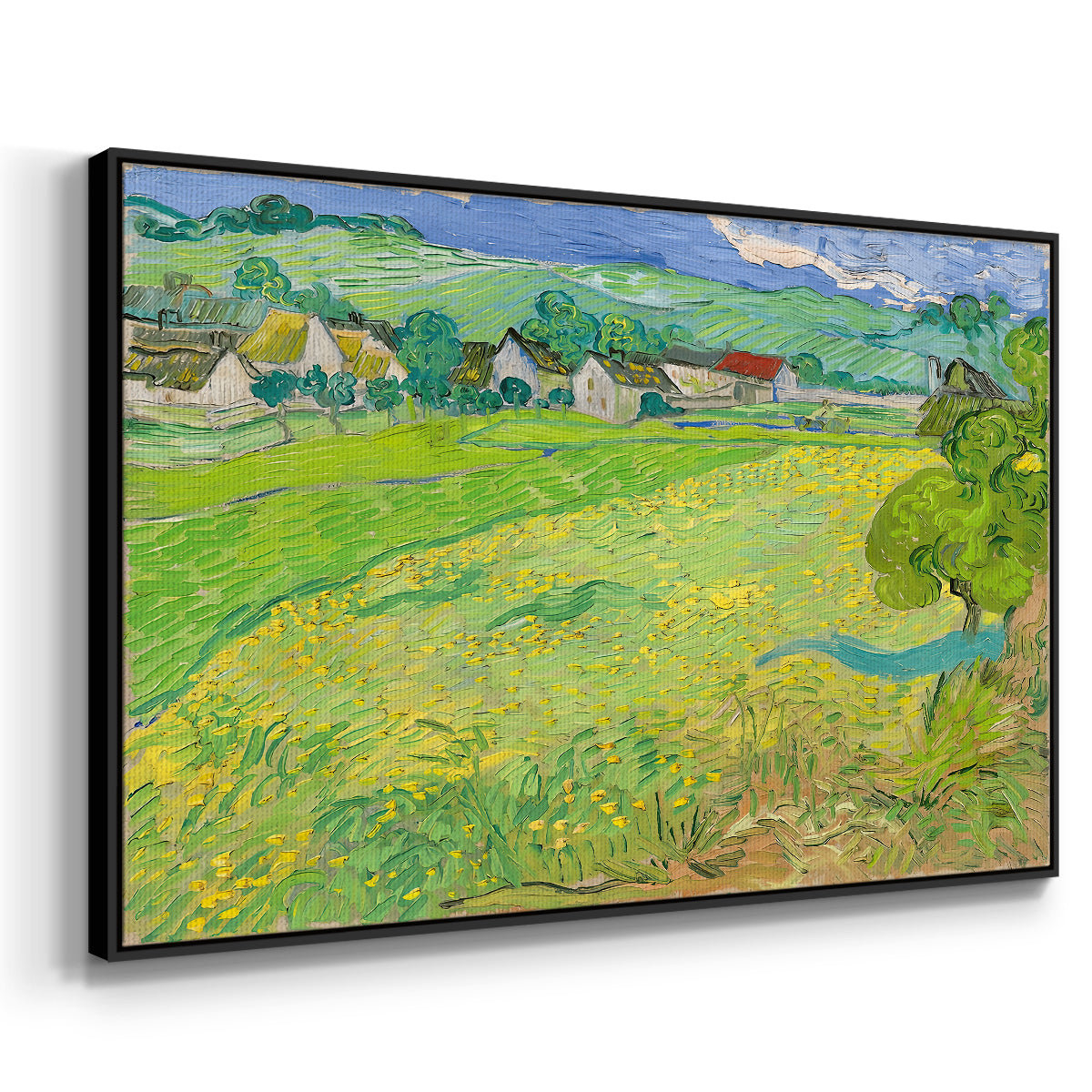 Les Vessenots in Auvers, 1890 - Floater Framed Canvas Print