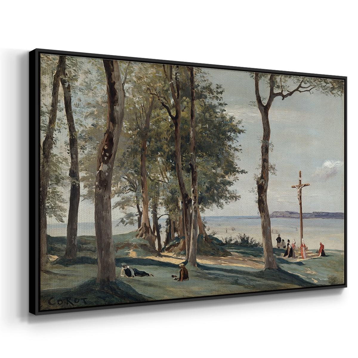 A Calvary on the Cote de Grace, c. 1829 - Floater Framed Canvas Print