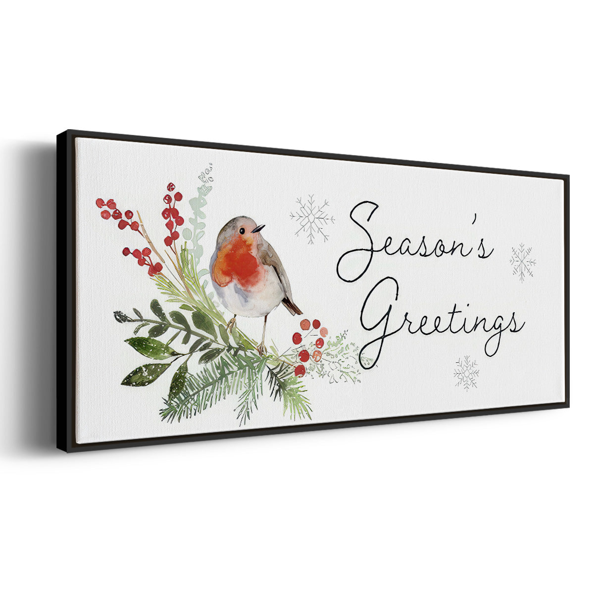 Winter Visitor Collection D - Floater Framed Canvas Print