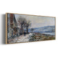 The Seine at Lavacourt, Effect of Snow, 1879 - Floater Framed Canvas Print