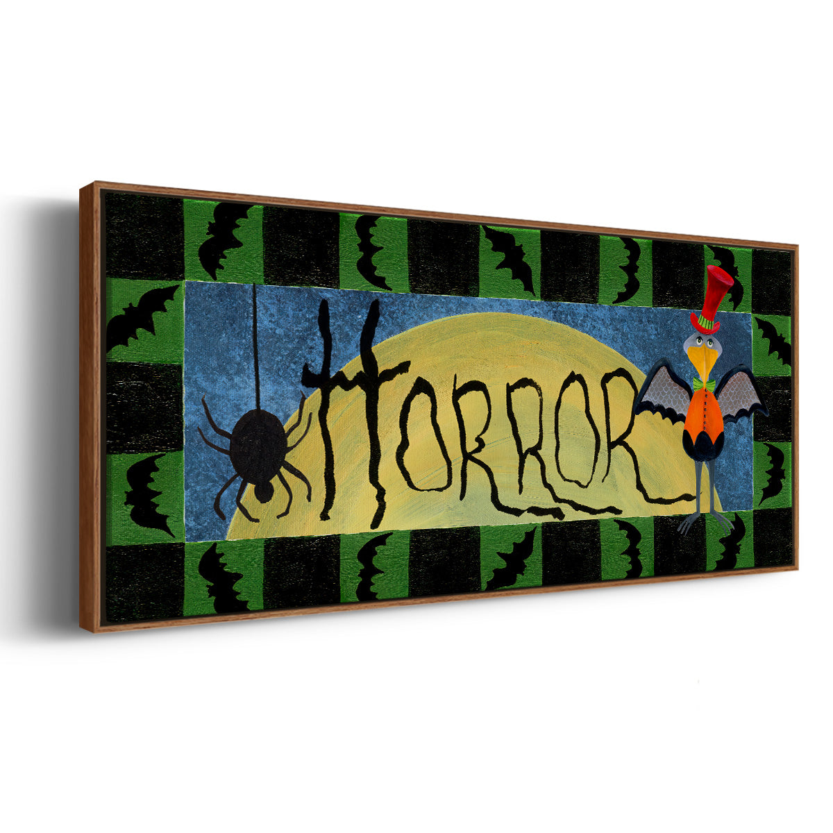 Halloween Trick or Treaters Collection D - Floater Framed Canvas Print