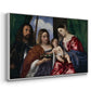 Madonna and Child with Saints Dorothy and George, c. 1516 - Floater Framed Canvas Print