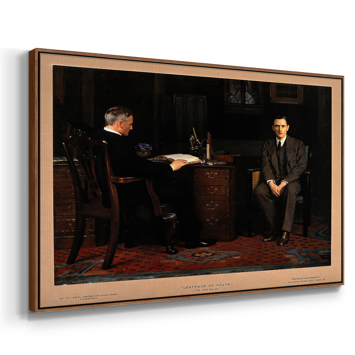 The Sentence of Death, 1908 - Floater Framed Canvas Print