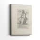 Side view of a canvas art print of a stylized figure with clean lines and minimal background, showing gallery-wrapped depth.