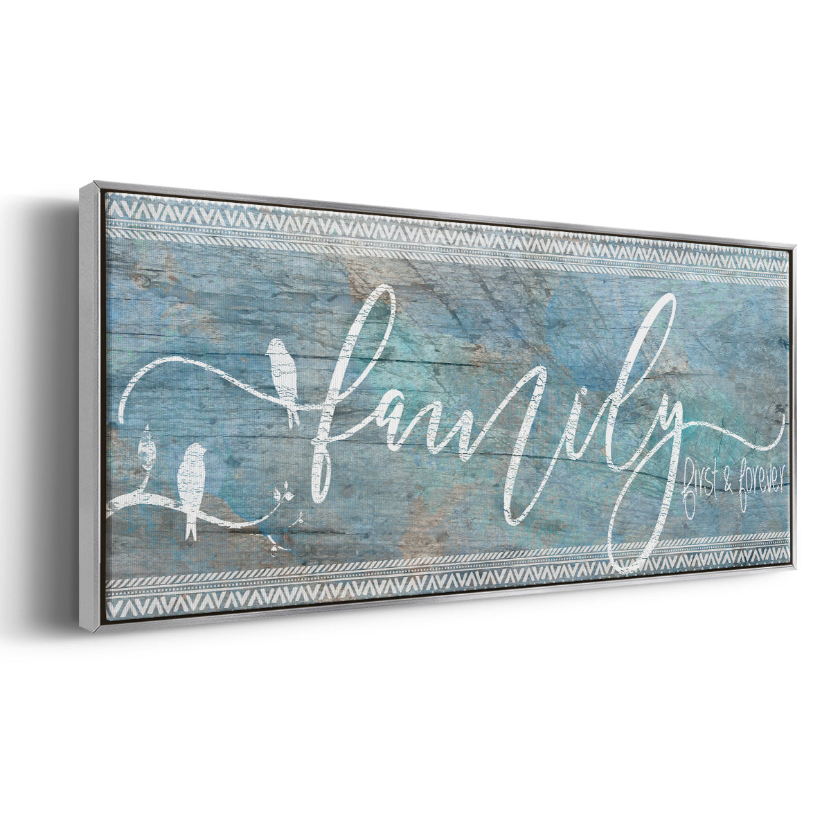 Family First - Floater Framed Canvas Print