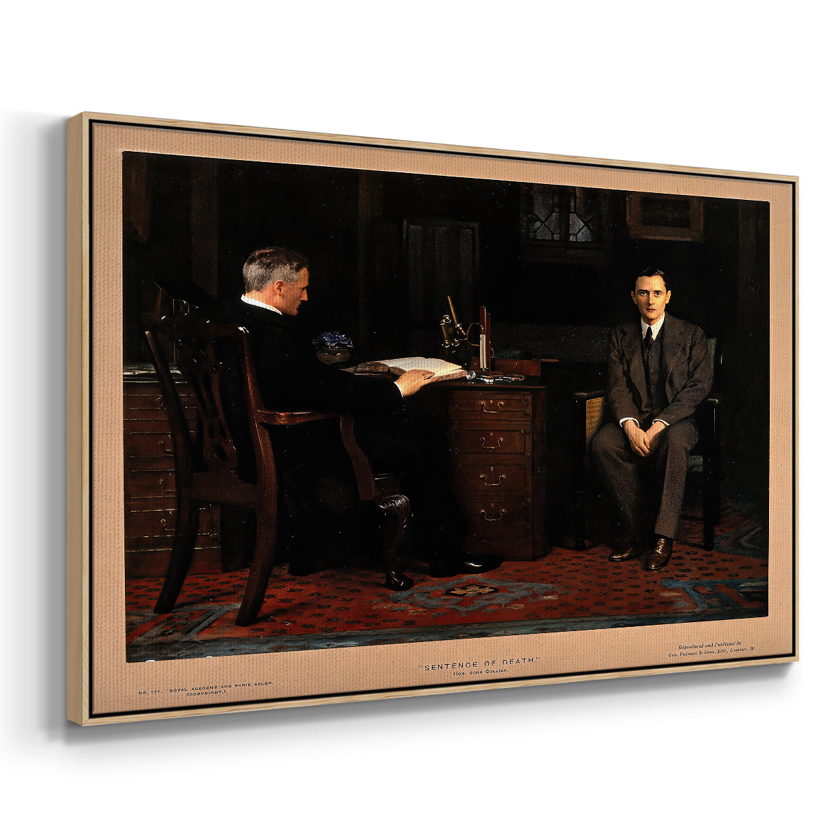 The Sentence of Death, 1908 - Floater Framed Canvas Print