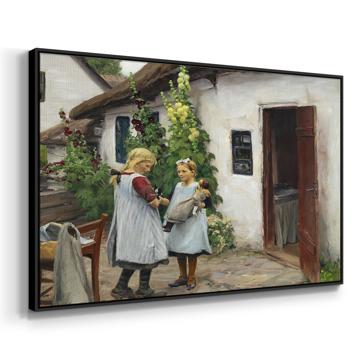 Have You Seen My Kitten?, 1914 - Floater Framed Canvas Print