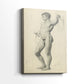 Side view of a canvas art print of a soft drawing capturing posture and proportion, showing gallery-wrapped depth.