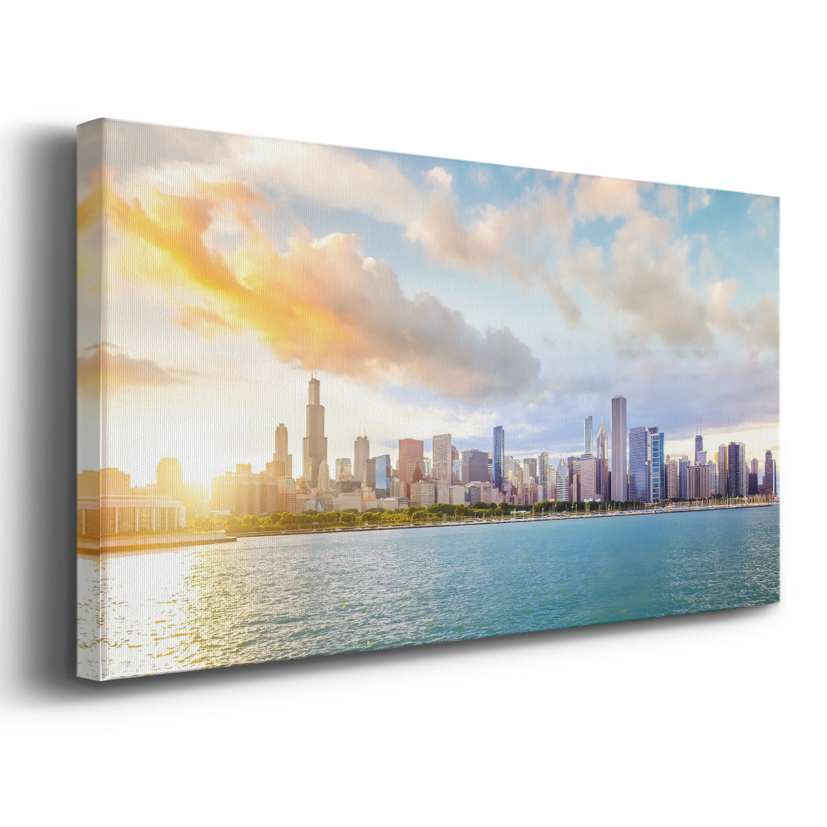 Downtown Chicago Skyline II - Gallery Wrapped Canvas