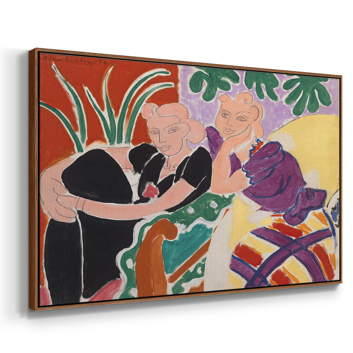 The Conversation, 1938 - Floater Framed Canvas Print