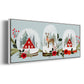 Snow Globe Village Collection D - Floater Framed Canvas Print