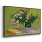 Vase with Oleanders and Books, 1888 - Floater Framed Canvas Print