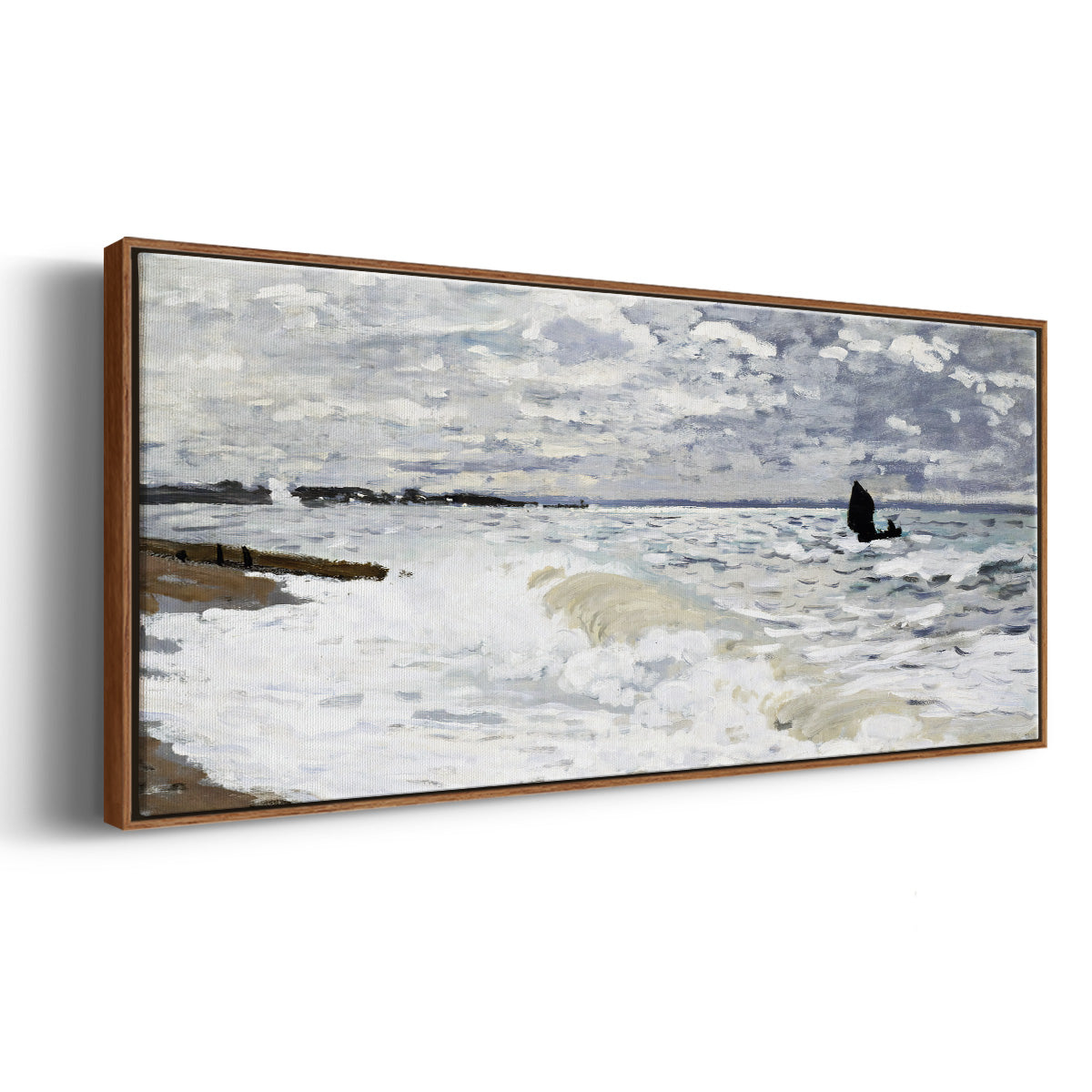The Sea at Le Havre, 1868 - Floater Framed Canvas Print