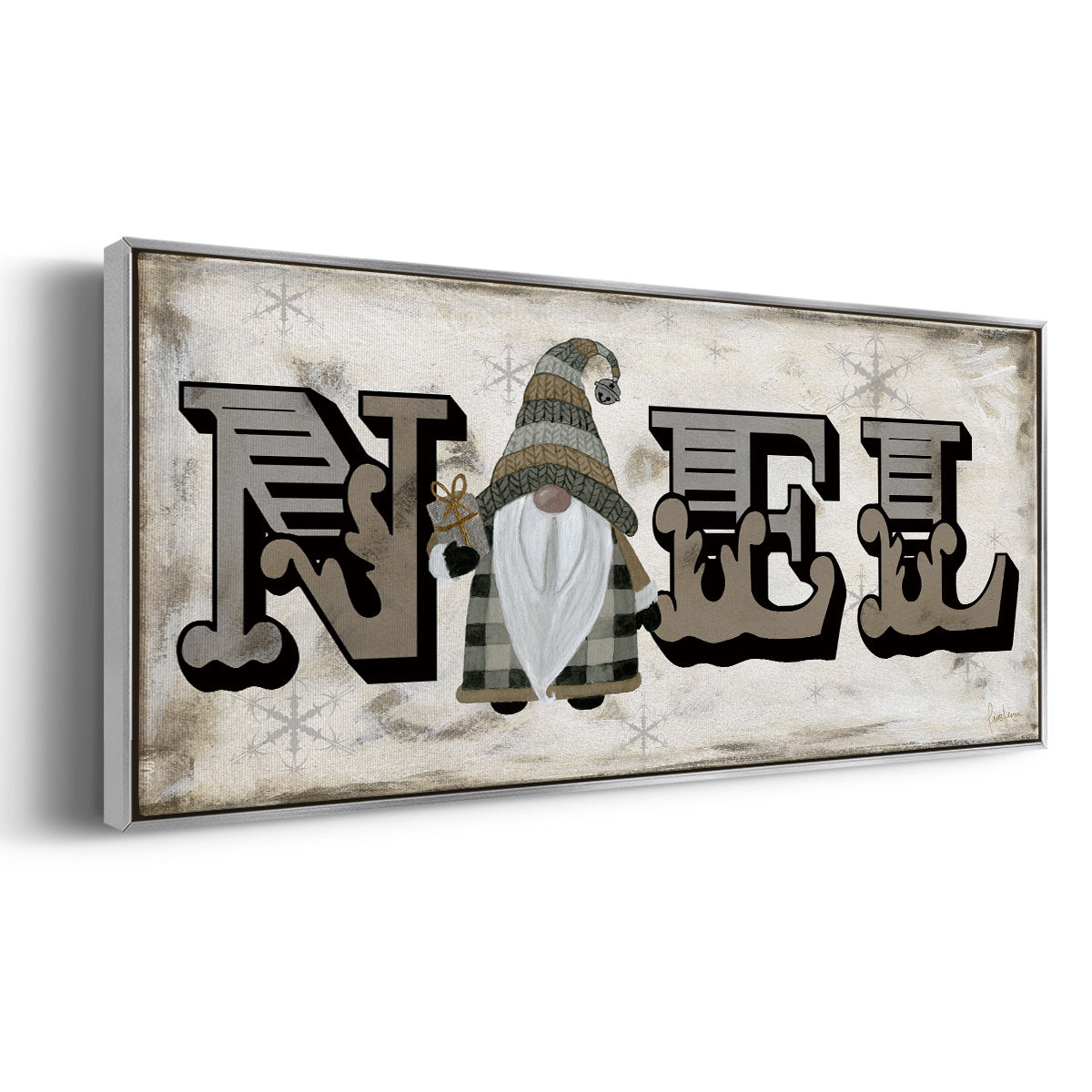 Winter Wonderland Friend Noel - Floater Framed Canvas Print