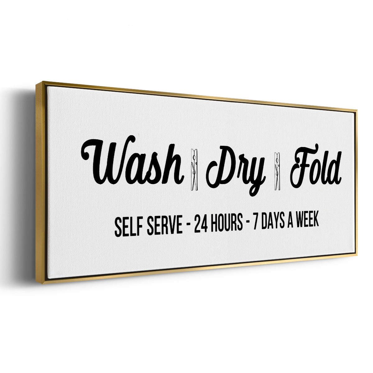 Wash Dry Fold - Floater Framed Canvas Print