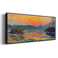 Sunset on the Seine in Winter, 1880 - Floater Framed Canvas Print