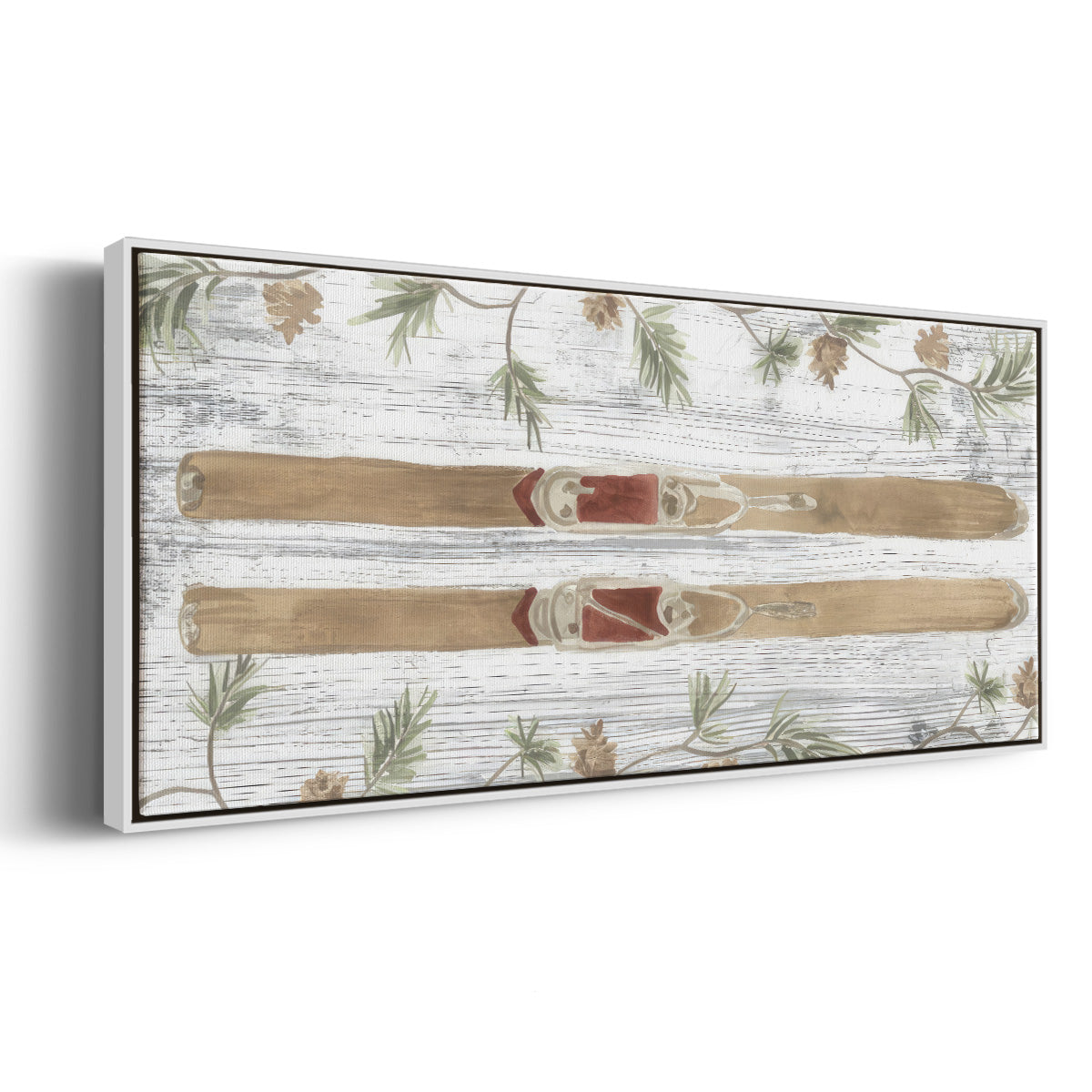 Pinecone Lodge Collection D - Floater Framed Canvas Print