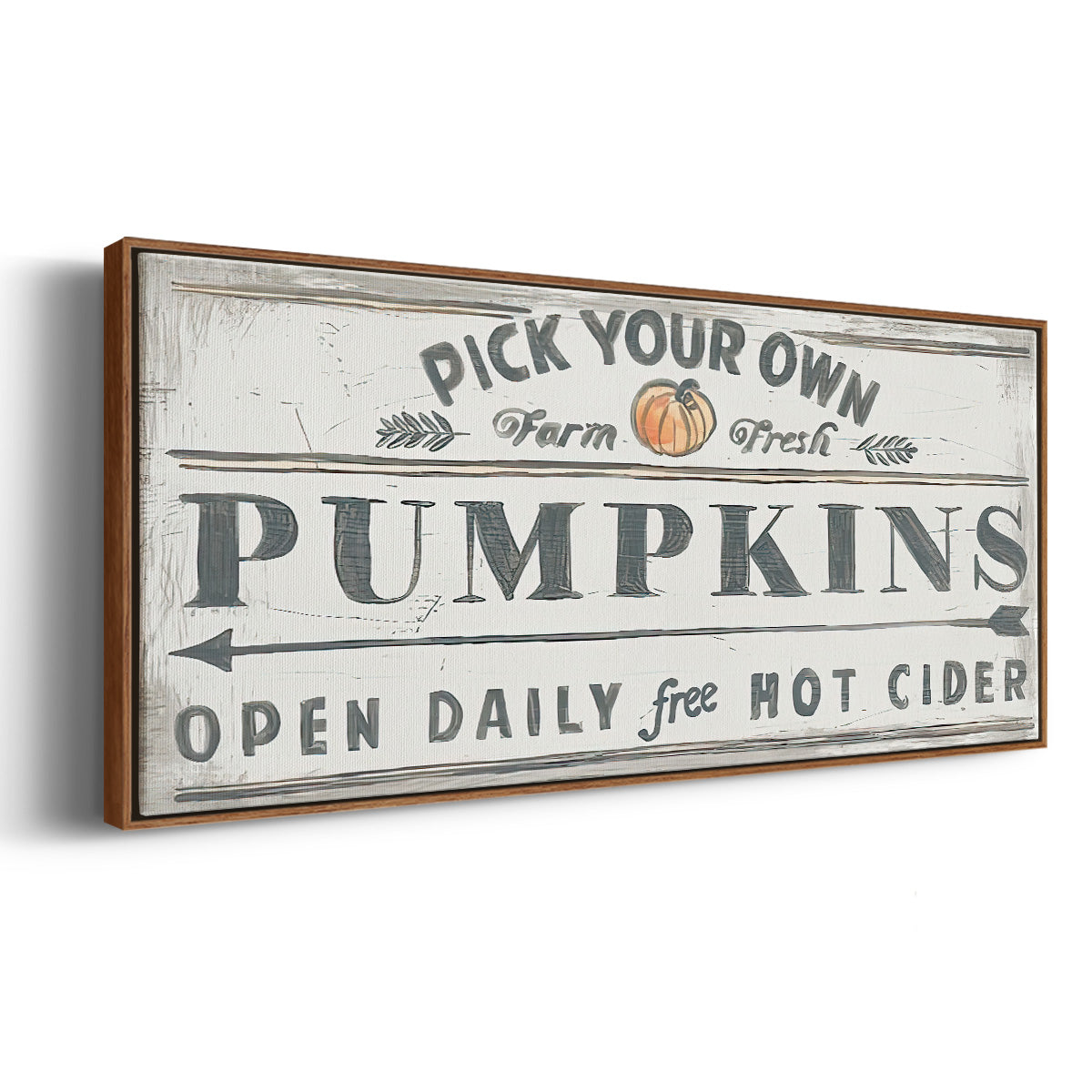 Pumpkin Patch I - Floater Framed Canvas Print