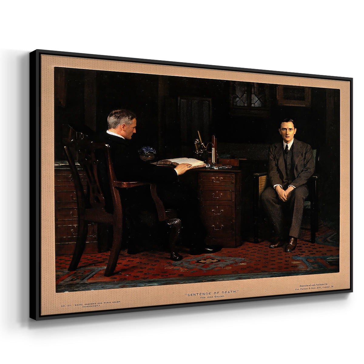 The Sentence of Death, 1908 - Floater Framed Canvas Print