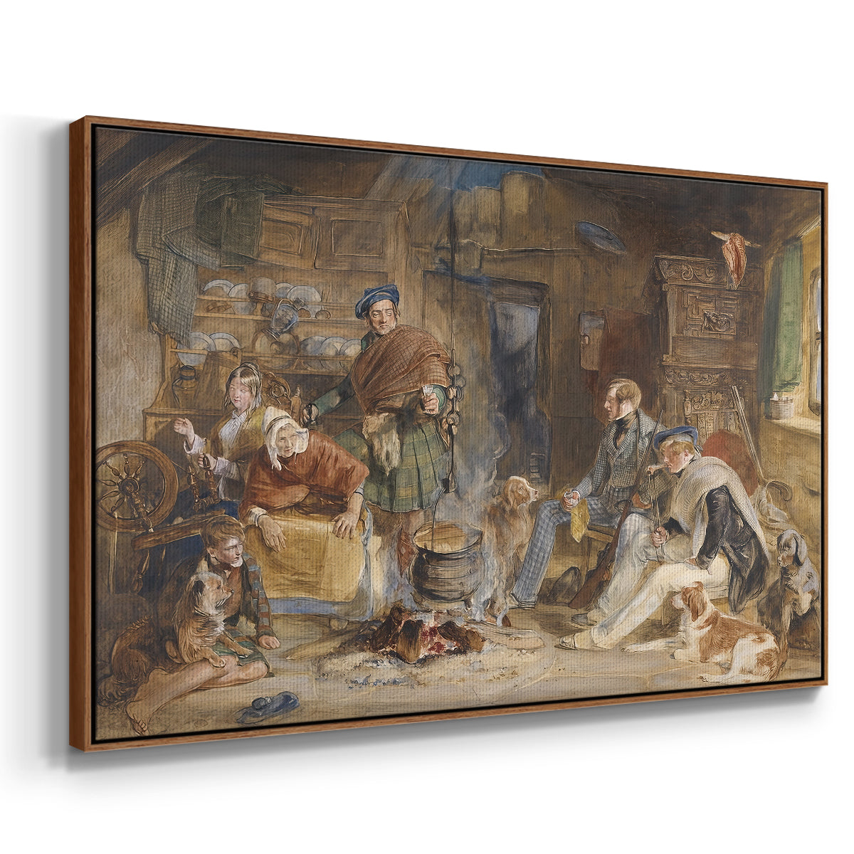 Highland Hospitality, 1832 - Floater Framed Canvas Print