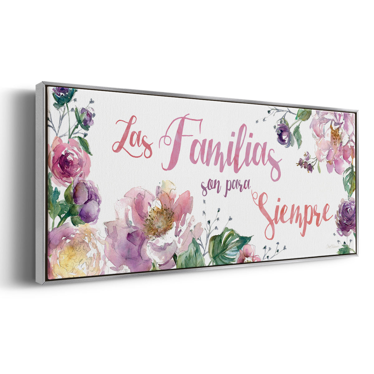 Familias Siempre - Floater Framed Canvas Print