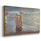The Three Sisters on the Beach, 1908 - Floater Framed Canvas Print