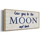 Moon and Back - Floater Framed Canvas Print