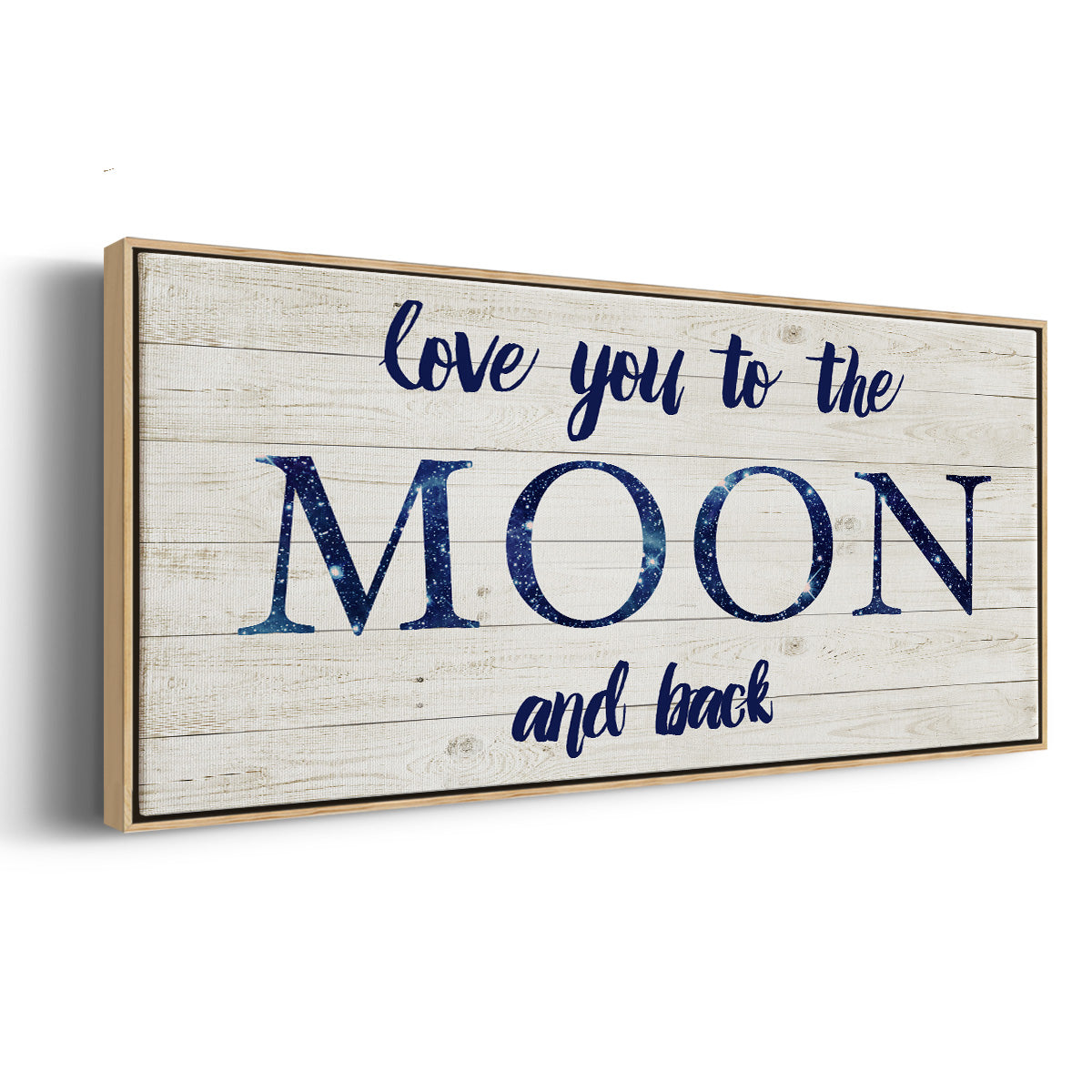 Moon and Back - Floater Framed Canvas Print