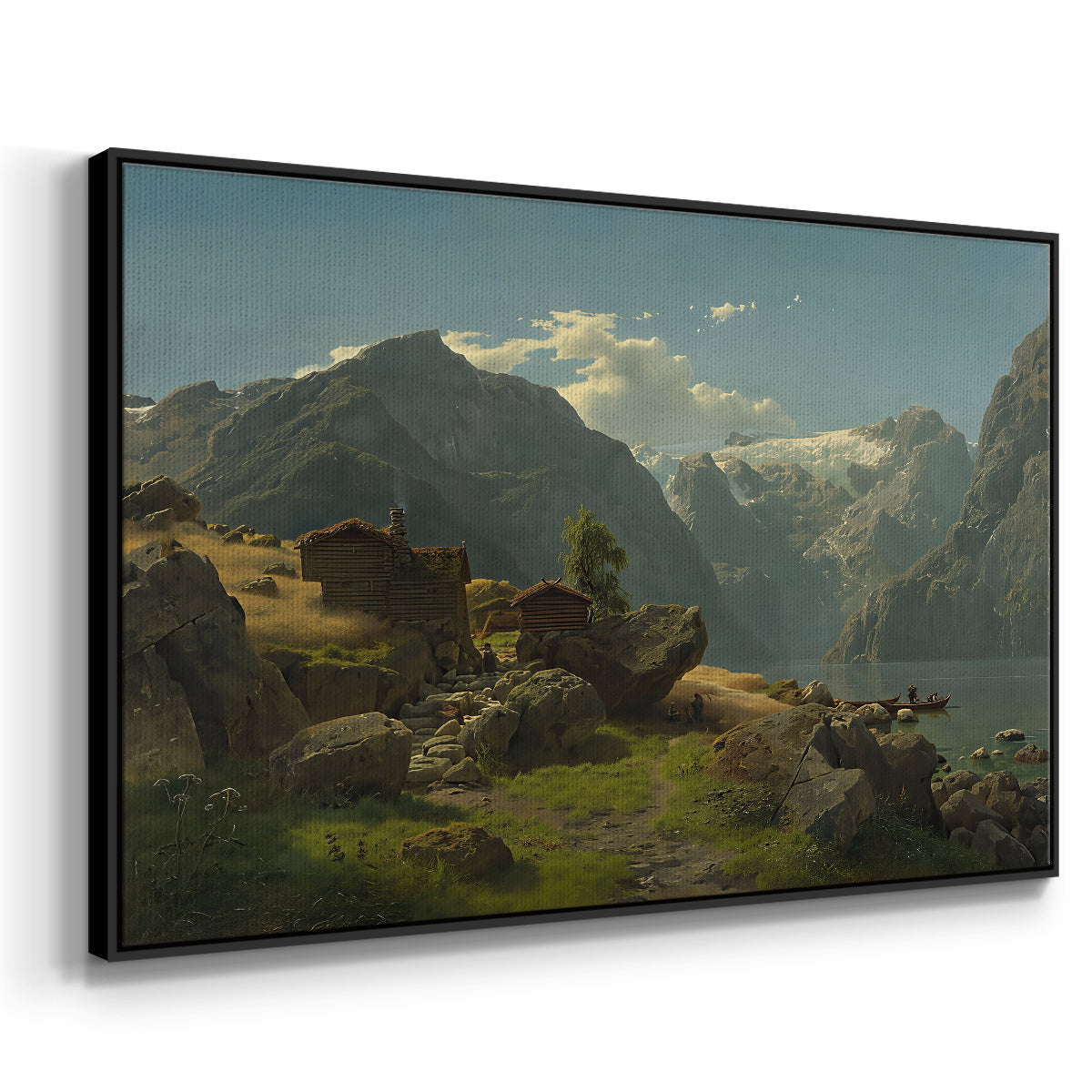 Balestrand, 1848 - Floater Framed Canvas Print