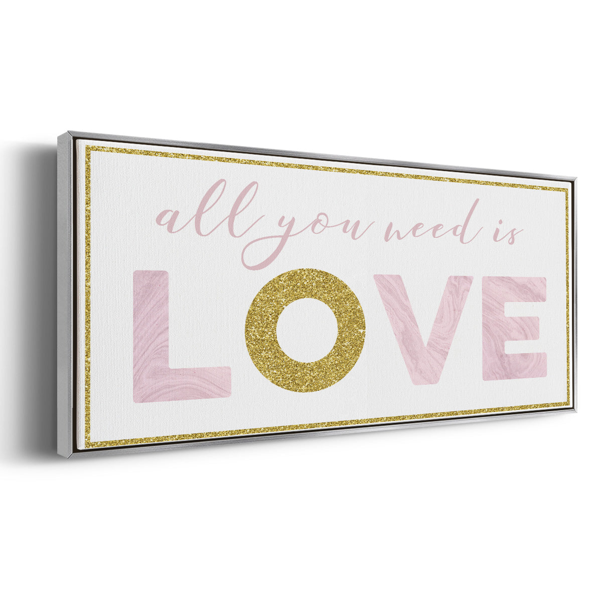 All You Need is Love - Floater Framed Canvas Print