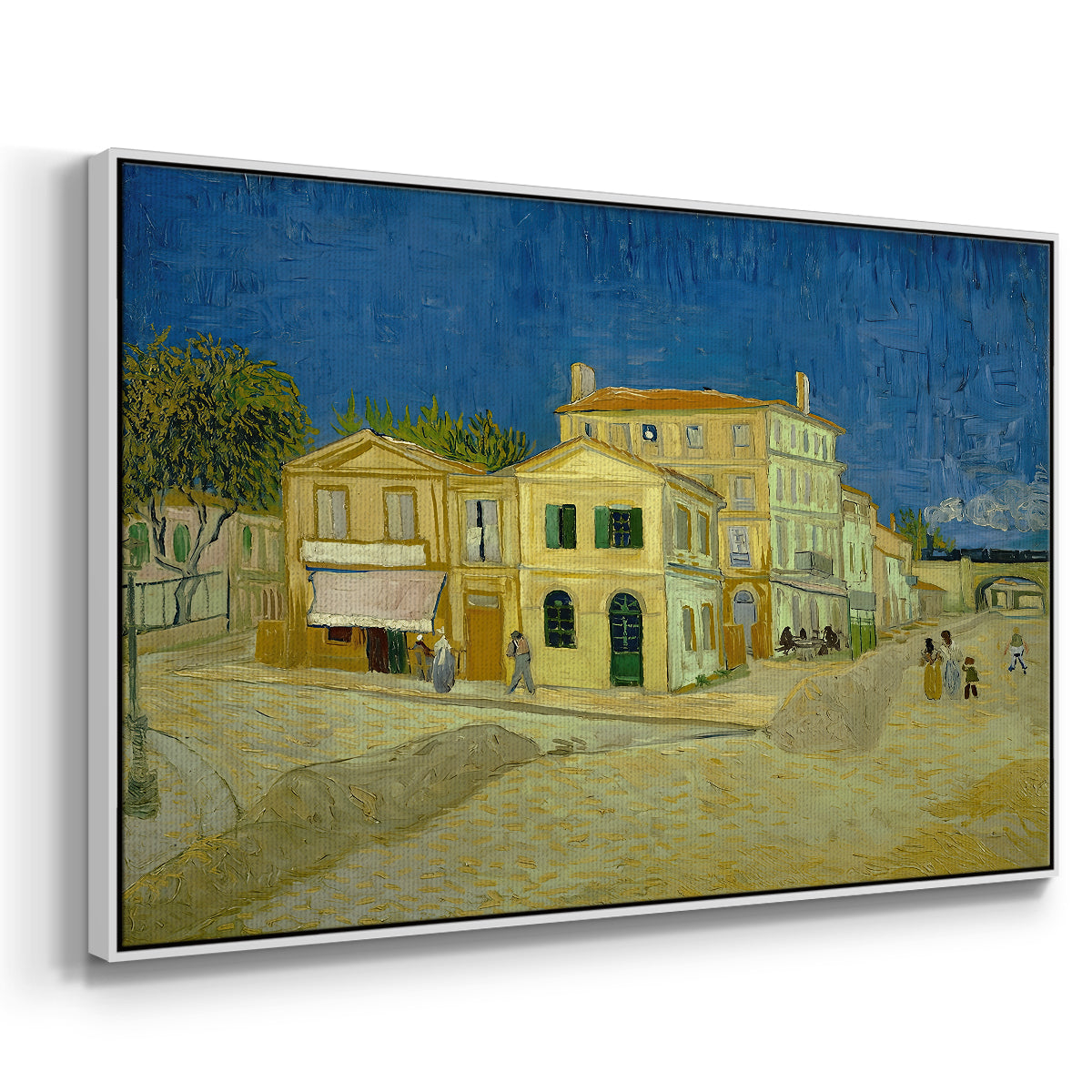 The Yellow House (The Street), 1888 - Floater Framed Canvas Print