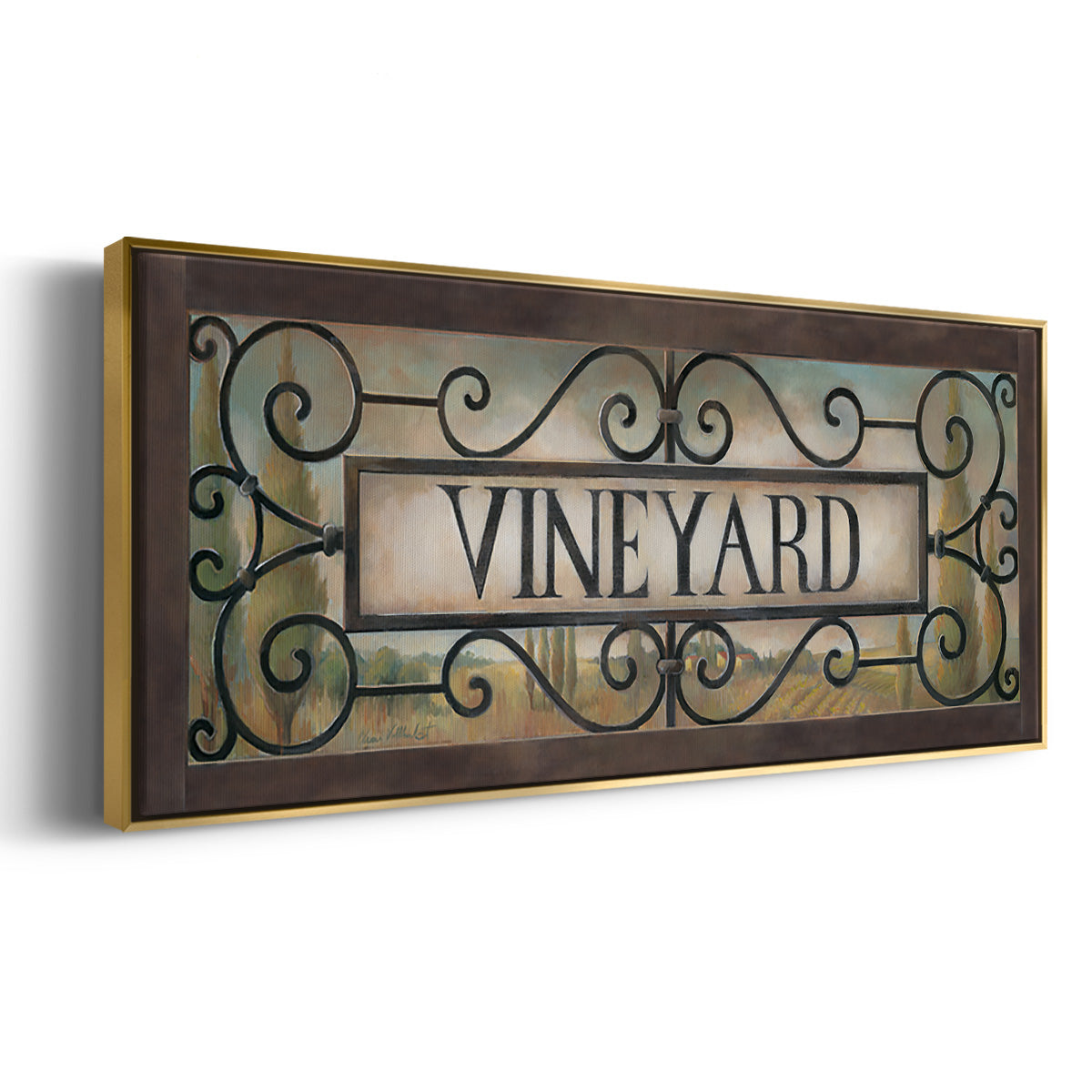 Vineyard - Floater Framed Canvas Print