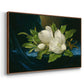 Giant Magnolias on a Blue Velvet Cloth, c. 1890 - Floater Framed Canvas Print