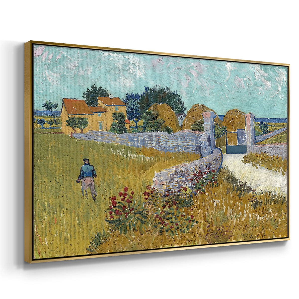Farmhouse in Provence, 1888 - Floater Framed Canvas Print