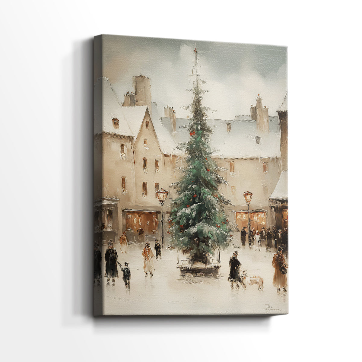 Gilded Sleigh Carol - Canvas Art Print