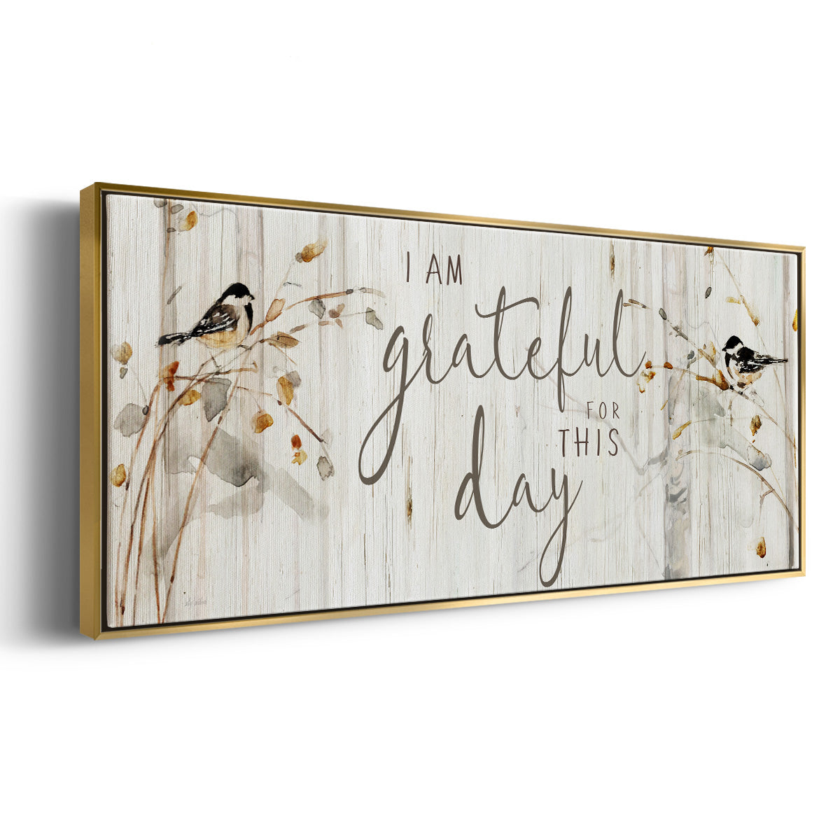 Grateful for this Day - Floater Framed Canvas Print