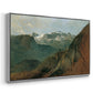 The Dachstein from the Plassen near Hallstatt, 1827 - Floater Framed Canvas Print