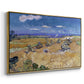 Wheat Field with Reaper, Auvers, 1888 - Floater Framed Canvas Print