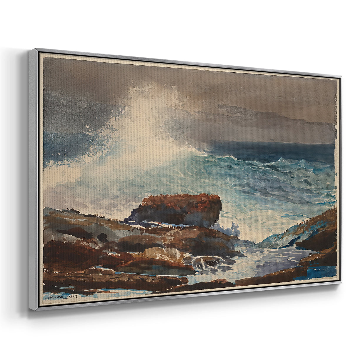 Incoming Tide, Scarboro, Maine, 1883 - Floater Framed Canvas Print